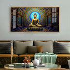 Harmony Buddha Mural Premium Acrylic Horizontal Wall Art