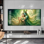 Krishna Radha Divine Connection Premium Acrylic Horizontal Wall Art