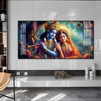 The Krishna-Radha Masterpiece Premium Acrylic Horizontal Wall Art