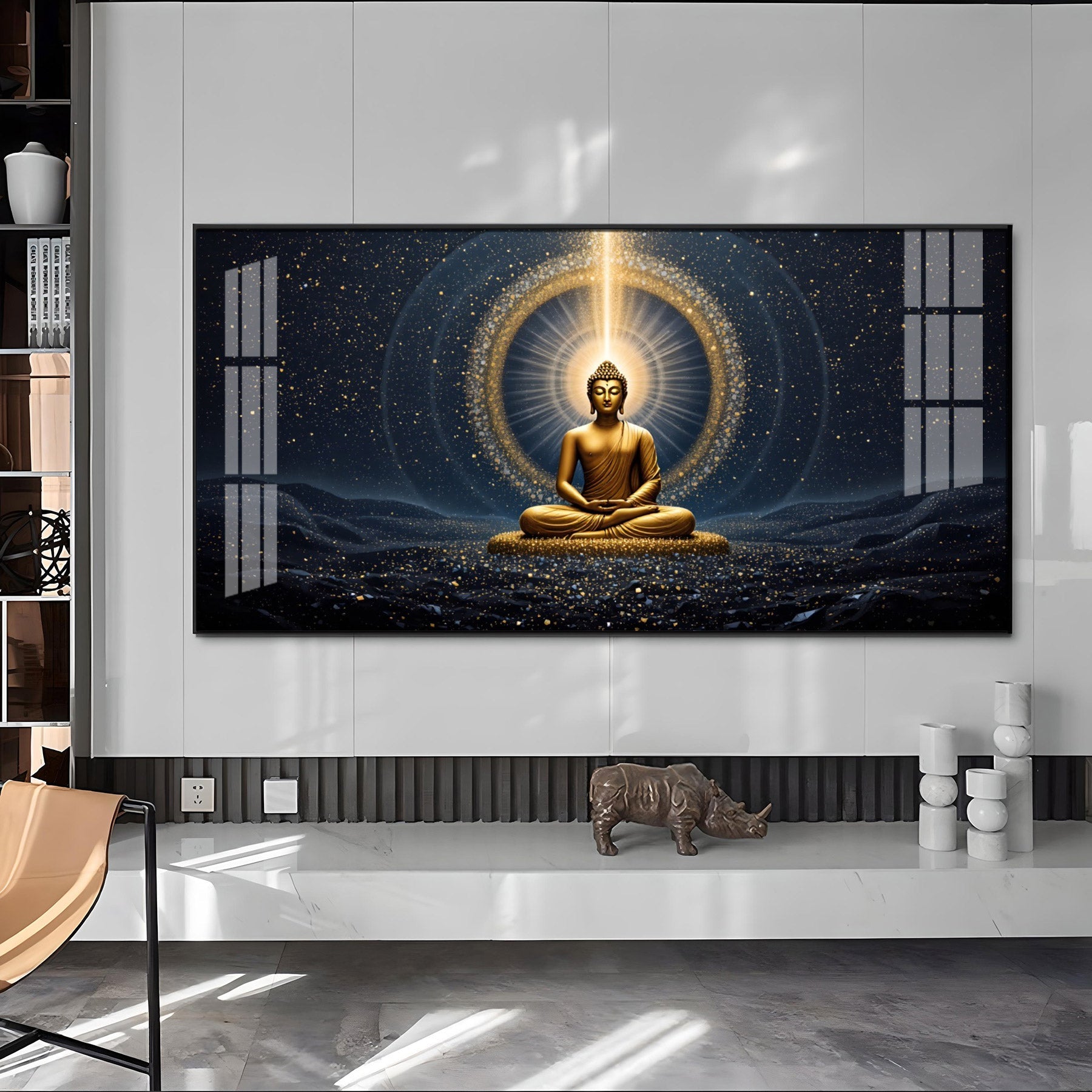 Radiant Buddha Reflection Premium Acrylic Horizontal Wall Art