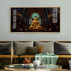 Radiant Peace Buddha Premium Acrylic Horizontal Wall Art