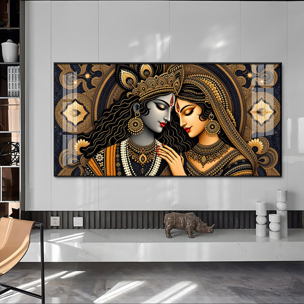 Abstract Radha Krishan Imperfect Art Premium Acrylic Horizontal Wall Art