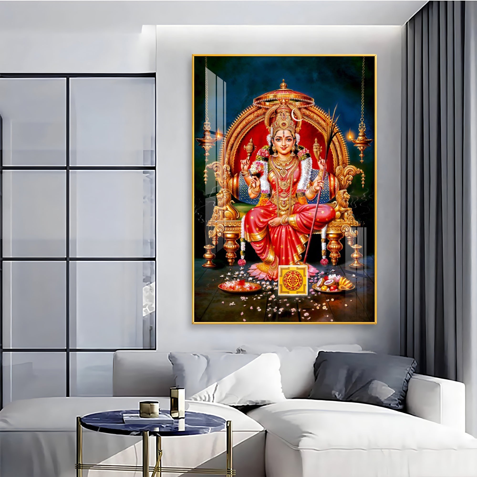 God Lalita Sahasranamadess Premium Acrylic Vertical Wall Art