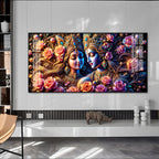 Floral Path of Love Premium Acrylic Horizontal Wall Art