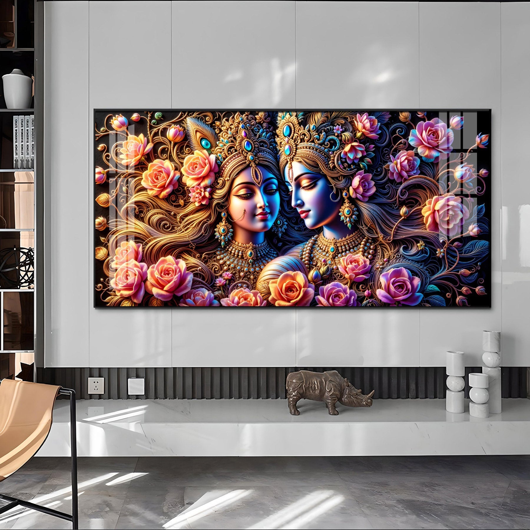 Floral Path of Love Premium Acrylic Horizontal Wall Art