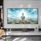 Serene Sunlit Buddha Premium Acrylic Horizontal Wall Art
