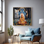 Divine Swami Samarth Premium Acrylic Square Wall Art