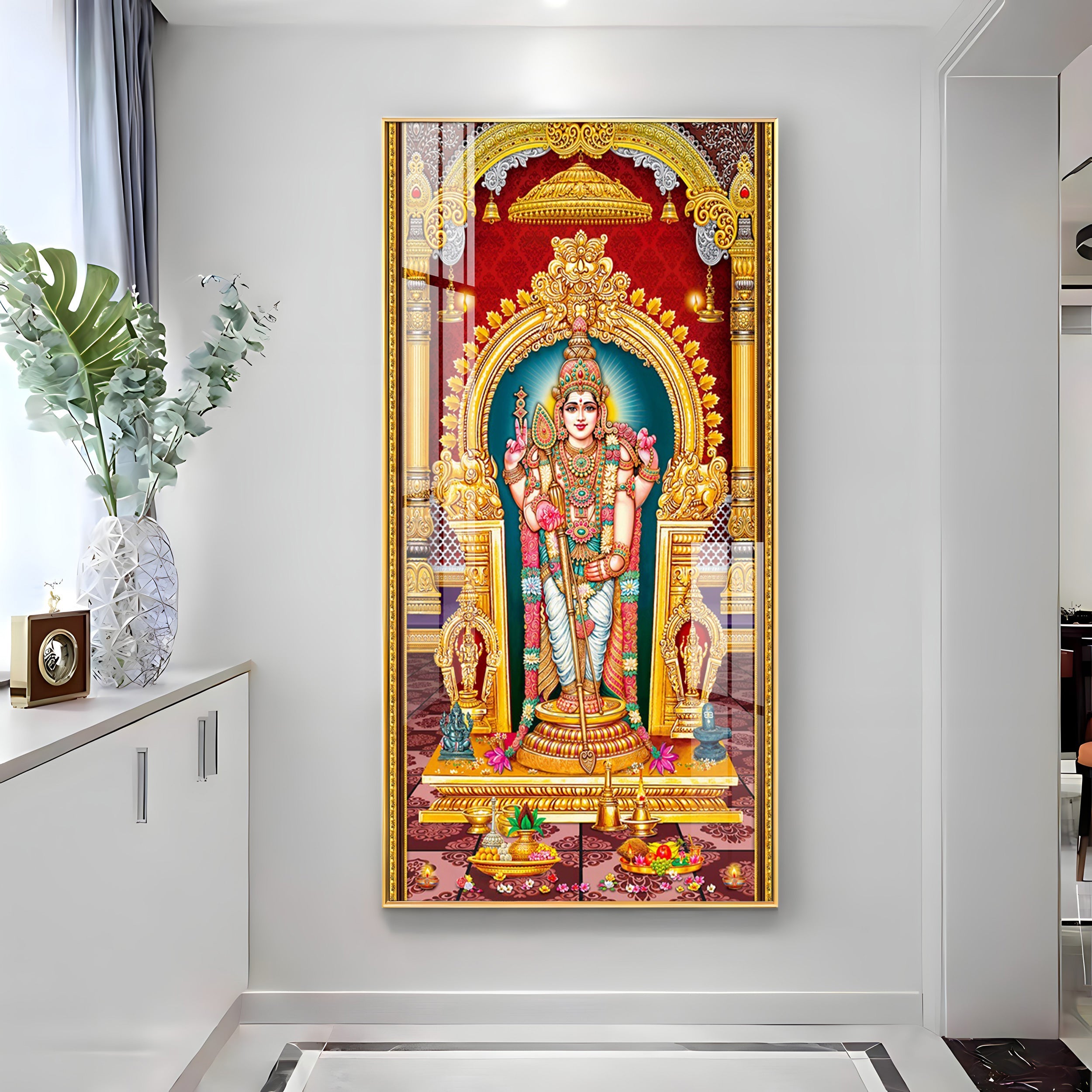 Thiruchendur Murugan Premium Acrylic Vertical Wall Art