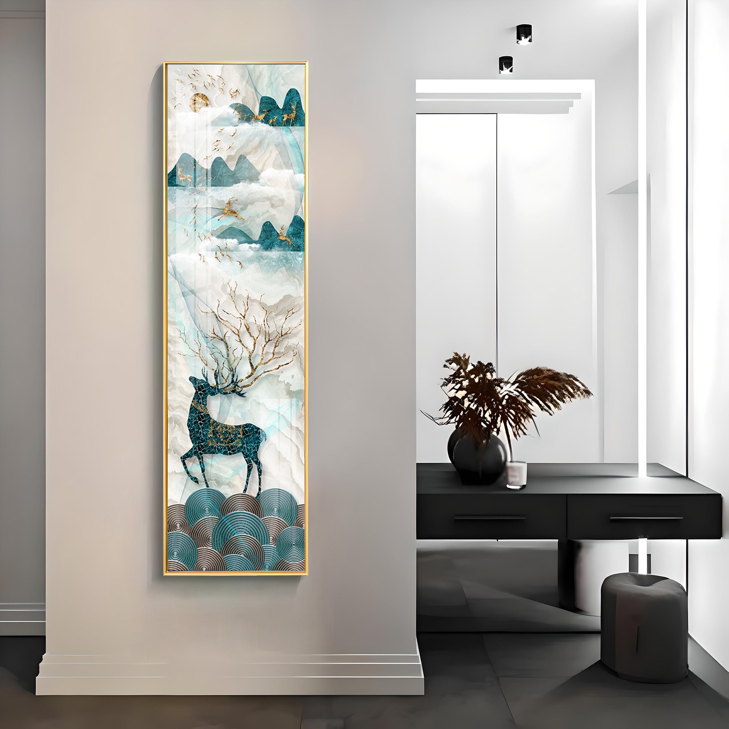 The Lucky Deer Premium Acrylic Vertical Wall Art