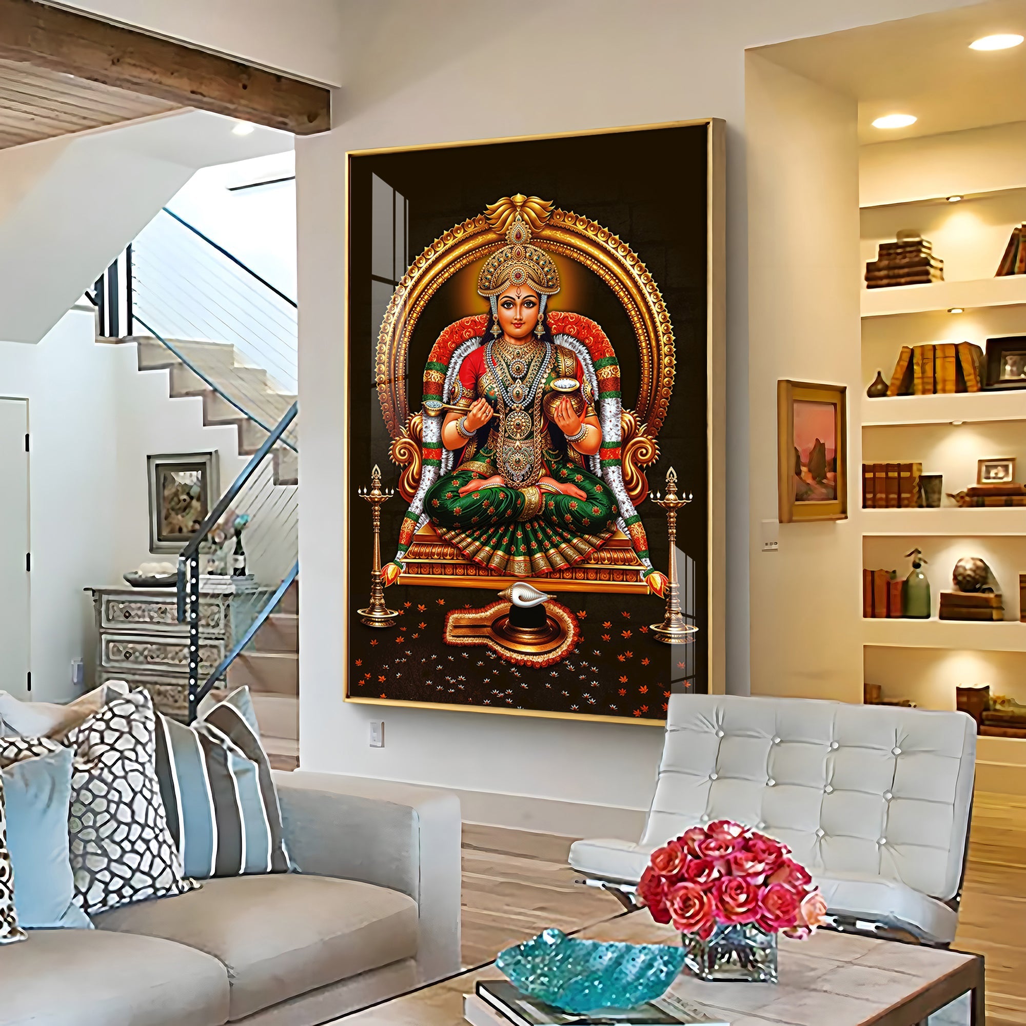 Annapurna Devi Premium Acrylic Vertical Wall Art