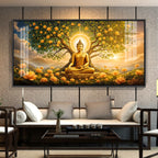 Buddha Meditating In Dayspring Premium Acrylic Horizontal Wall Art