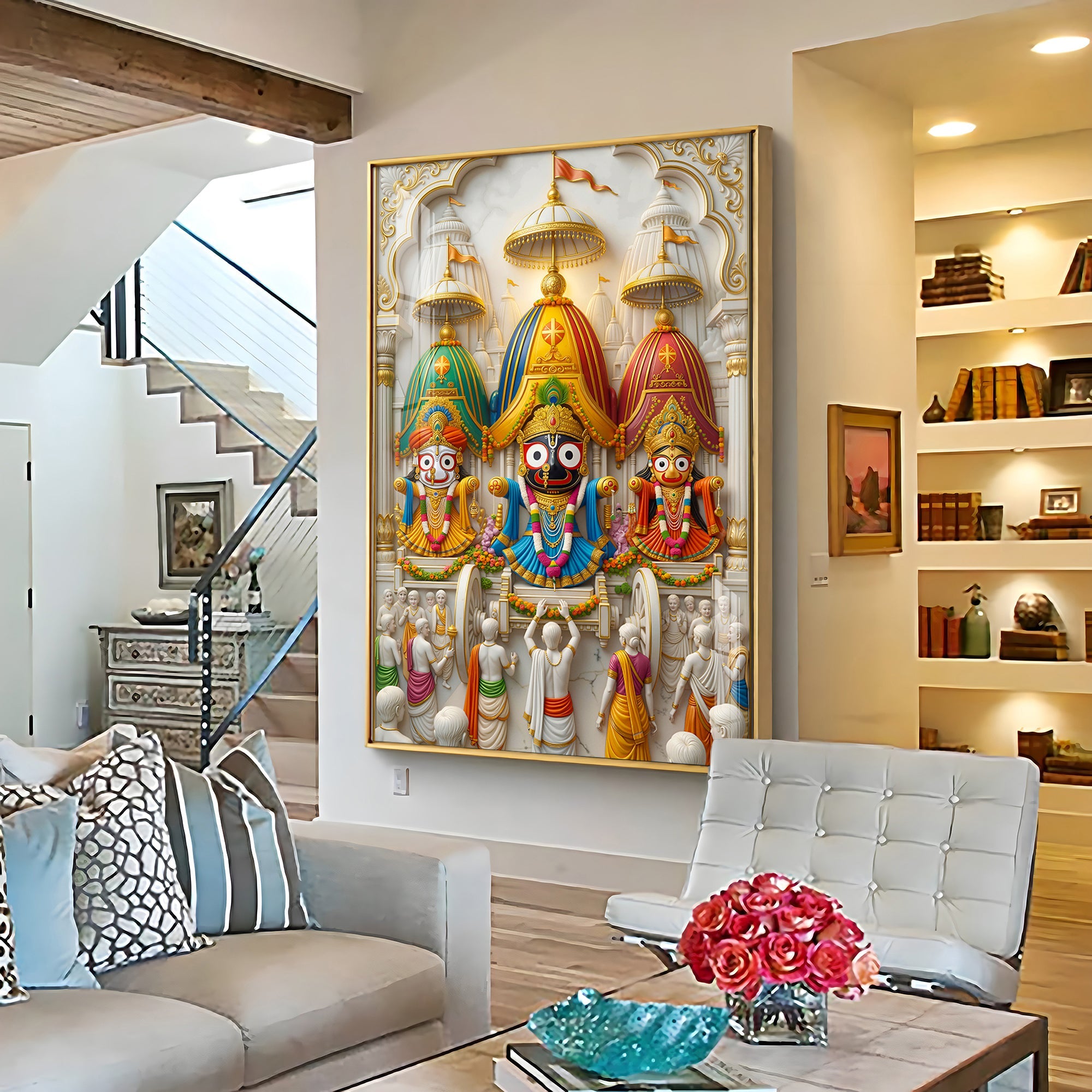 Lord Jagannath Rath Yatra Premium Acrylic Vertical Wall Art