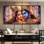 Krishna and Radha Unveiled Premium Acrylic Horizontal Wall Art
