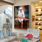 Shirdi Sai Premium Acrylic Vertical Wall Art