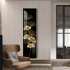 Ginkgo Leaf Design Premium Acrylic Vertical Wall Art