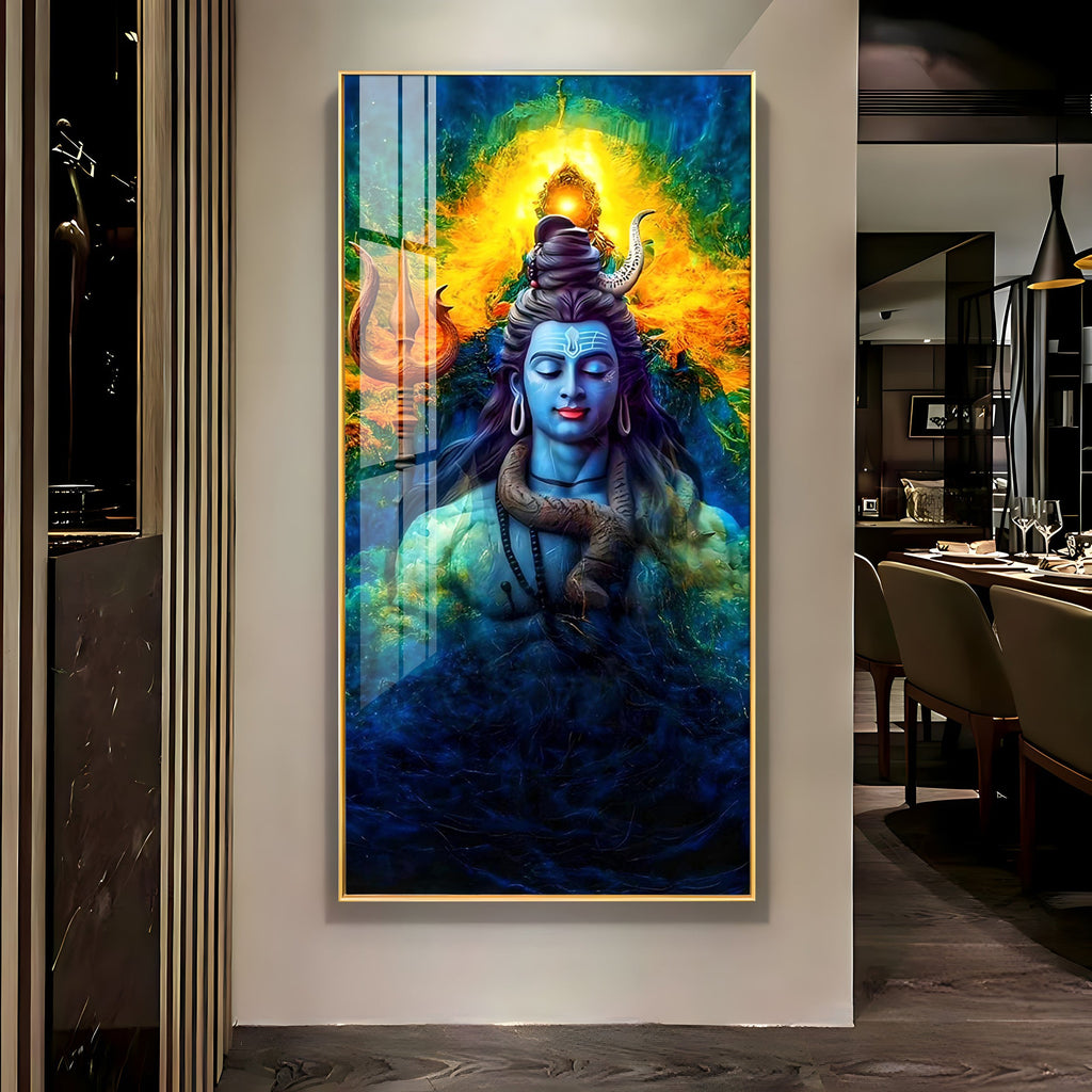 Shiv Shankar Premium Acrylic Vertical Wall Art