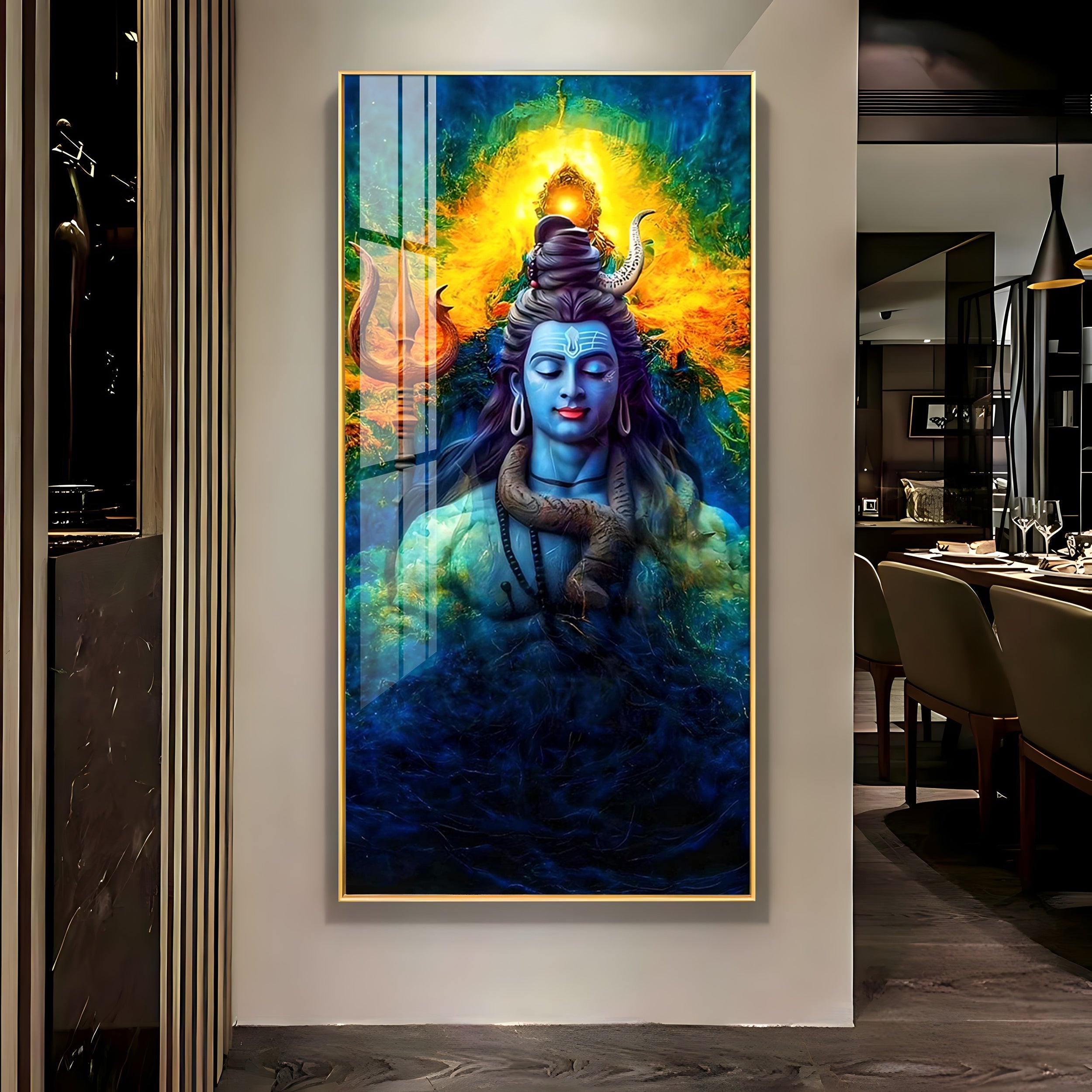 Shiv Shankar Premium Acrylic Vertical Wall Art