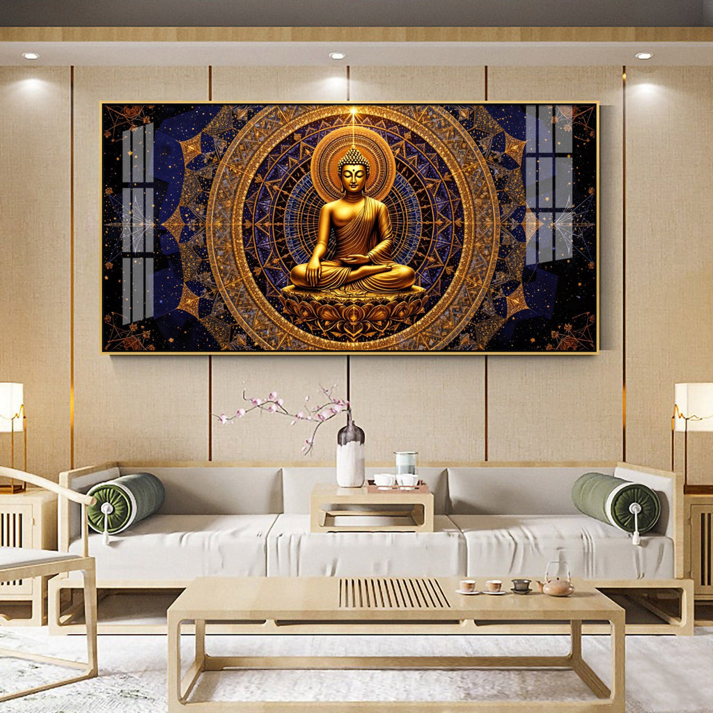 Buddha Bliss Premium Acrylic Horizontal Wall Art