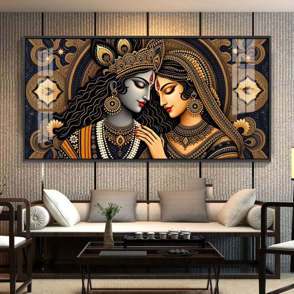 Abstract Radha Krishan Imperfect Art Premium Acrylic Horizontal Wall Art