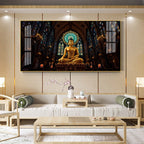 Radiant Peace Buddha Premium Acrylic Horizontal Wall Art