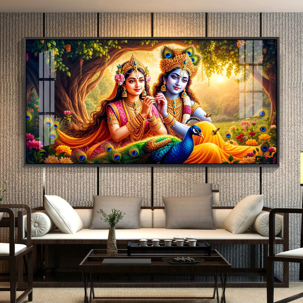 Garden of Radha’s Dreams Premium Acrylic Horizontal Wall Art