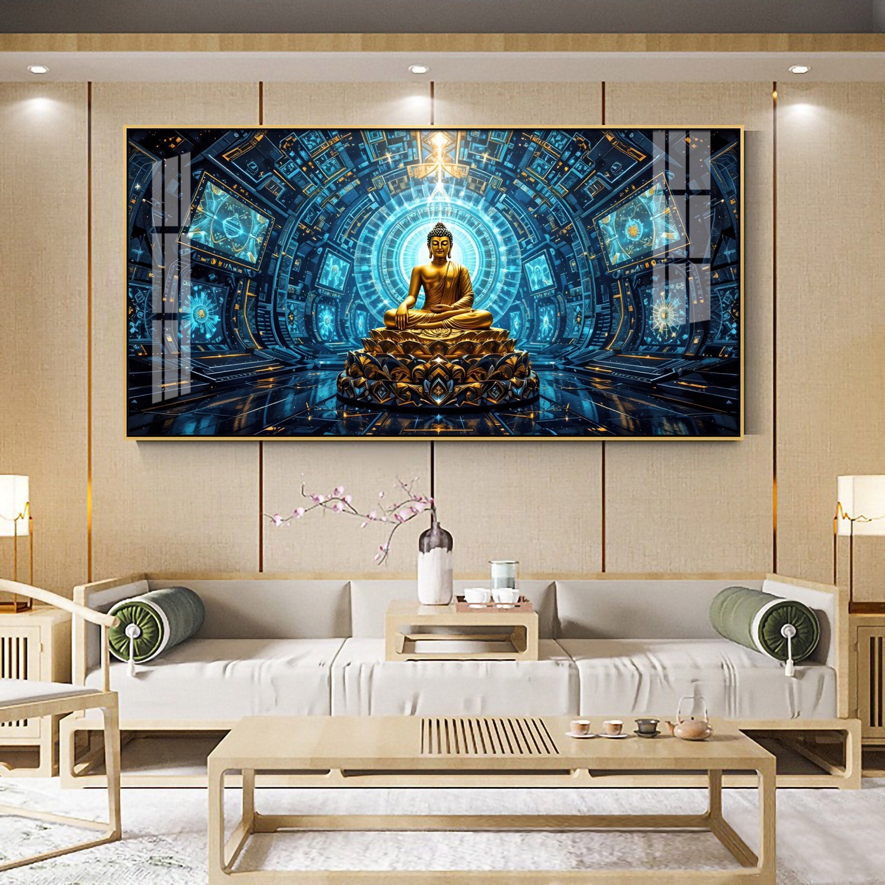Luxe Zen Buddha Premium Acrylic Horizontal Wall Art