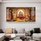Krishna and Radha SeeSaw Premium Acrylic Horizontal Wall Art