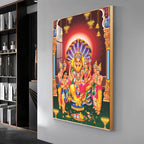 Lakshmi Narasimha Premium Acrylic Vertical Wall Art