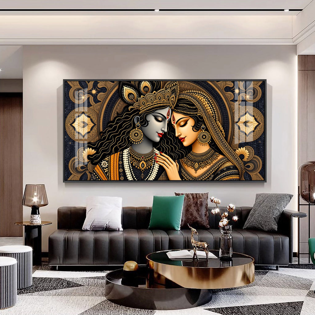 Abstract Radha Krishan Imperfect Art Premium Acrylic Horizontal Wall Art