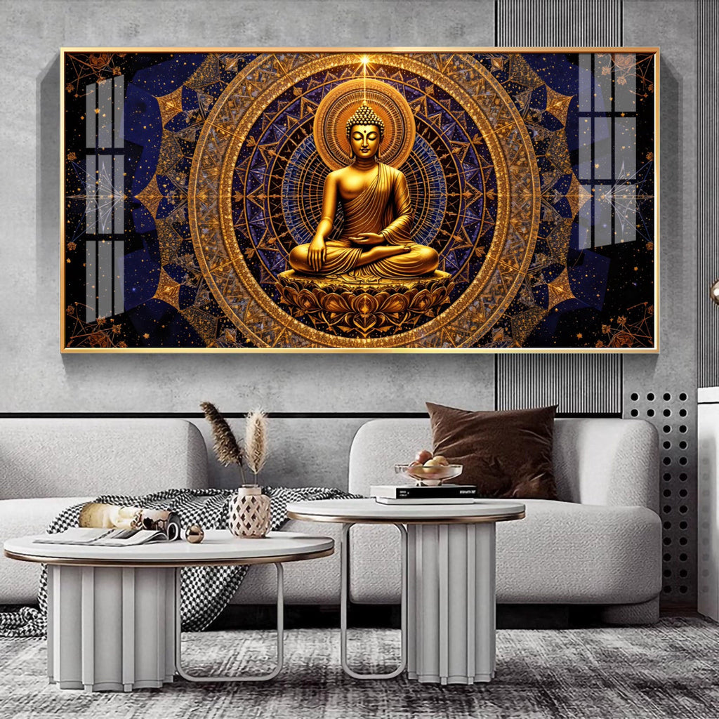 Buddha Bliss Premium Acrylic Horizontal Wall Art