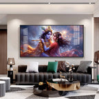 Radha Krishna Dancing Premium Acrylic Horizontal Wall Art