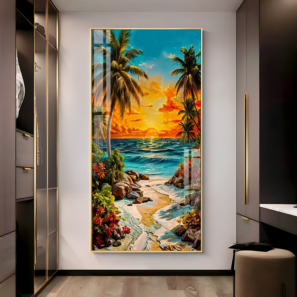 Coastal Bliss Premium Acrylic Vertical Wall Art