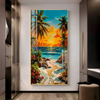 Coastal Bliss Premium Acrylic Vertical Wall Art