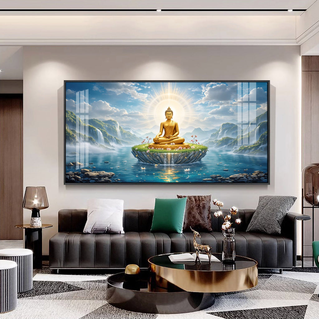 The Buddha's Haven Premium Acrylic Horizontal Wall Art