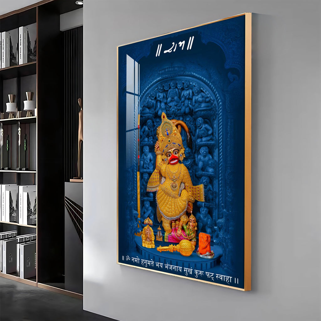 Shri Kashtbhanjan Dev Hanumanji Premium Acrylic Vertical Wall Art
