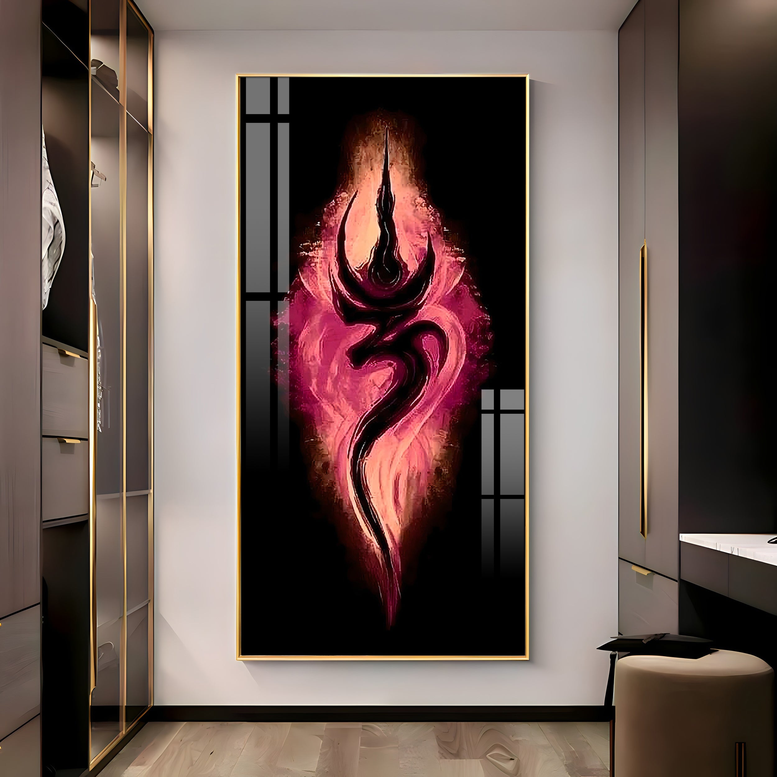 Tranquil Om Premium Acrylic Vertical Wall Art