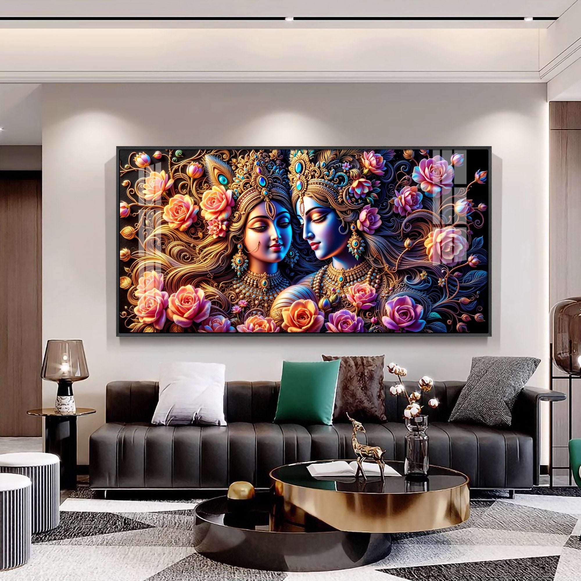 Floral Path of Love Premium Acrylic Horizontal Wall Art