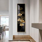 Ginkgo Leaf Design Premium Acrylic Vertical Wall Art