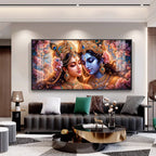 Krishna and Radha Unveiled Premium Acrylic Horizontal Wall Art