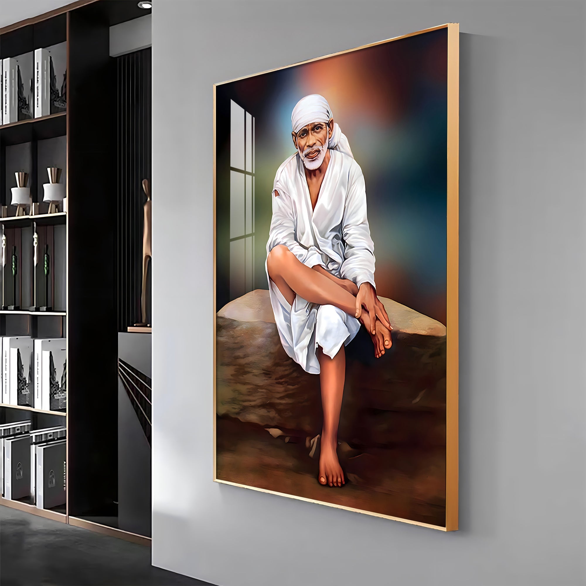 Shirdi Sai Premium Acrylic Vertical Wall Art
