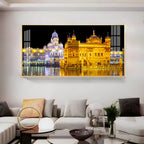 The Majestic Golden Temple Premium Acrylic Horizontal Wall Art