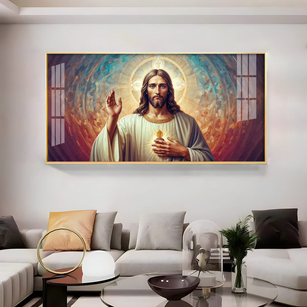 Jesus Blessings Premium Acrylic Horizontal Wall Art