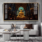 Radiant Peace Buddha Premium Acrylic Horizontal Wall Art