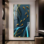 Golden Koi Fish Premium Acrylic Vertical Wall Art