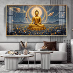 Peaceful Reflection Of Buddha Premium Acrylic Horizontal Wall Art