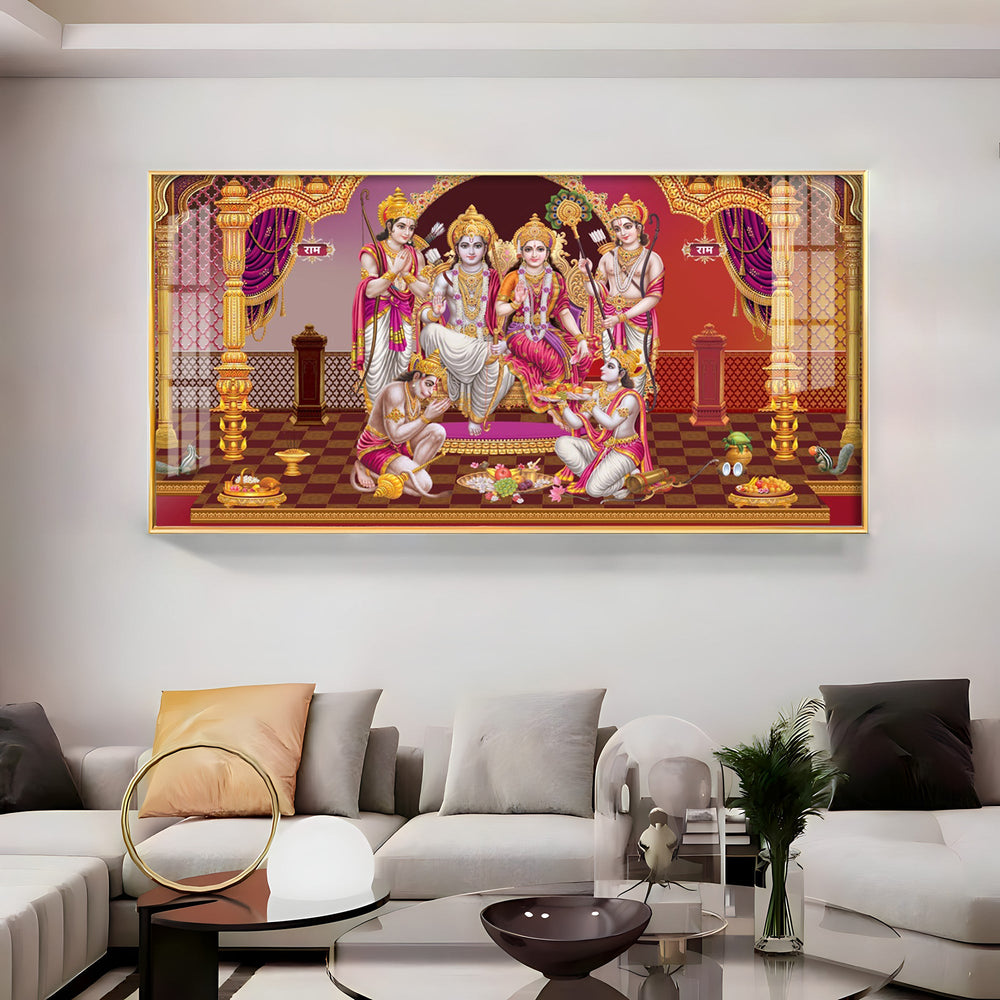 Shri Ram Darbar Premium Acrylic Horizontal Wall Art
