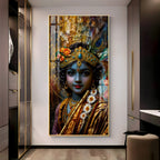 Krishna Essence Premium Acrylic Vertical Wall Art