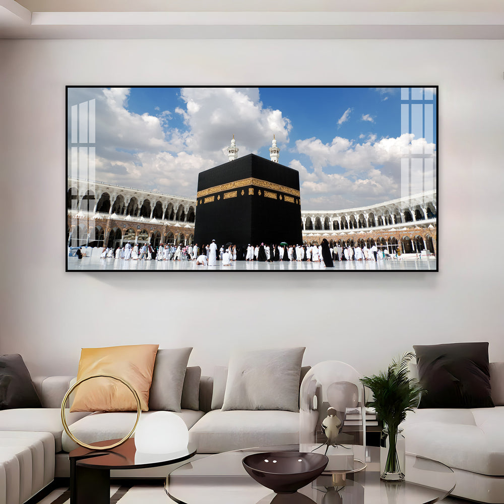 Holy Kaaba Mecca Acrylic Wall Art Panoramic Canvas For Living Room Decor