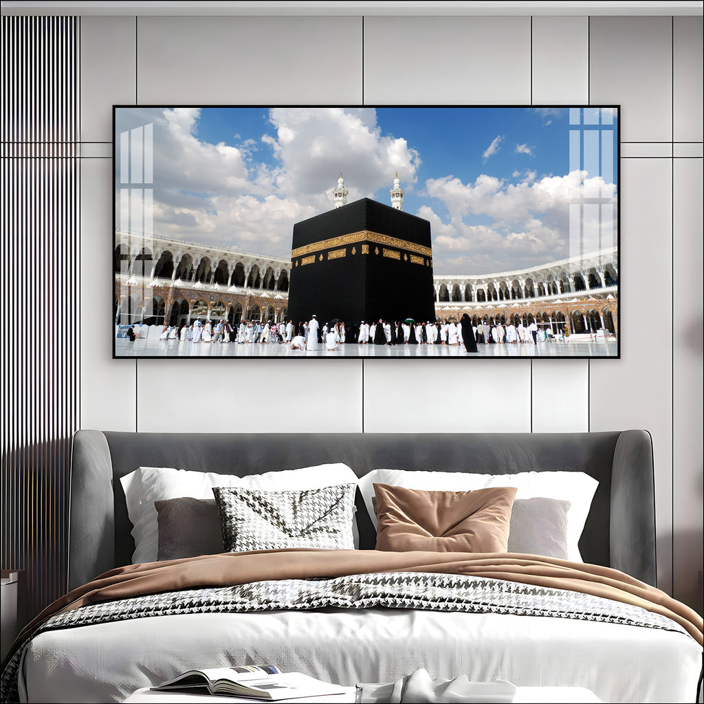Holy Kaaba Mecca Acrylic Wall Art Panoramic Canvas For Living Room Decor