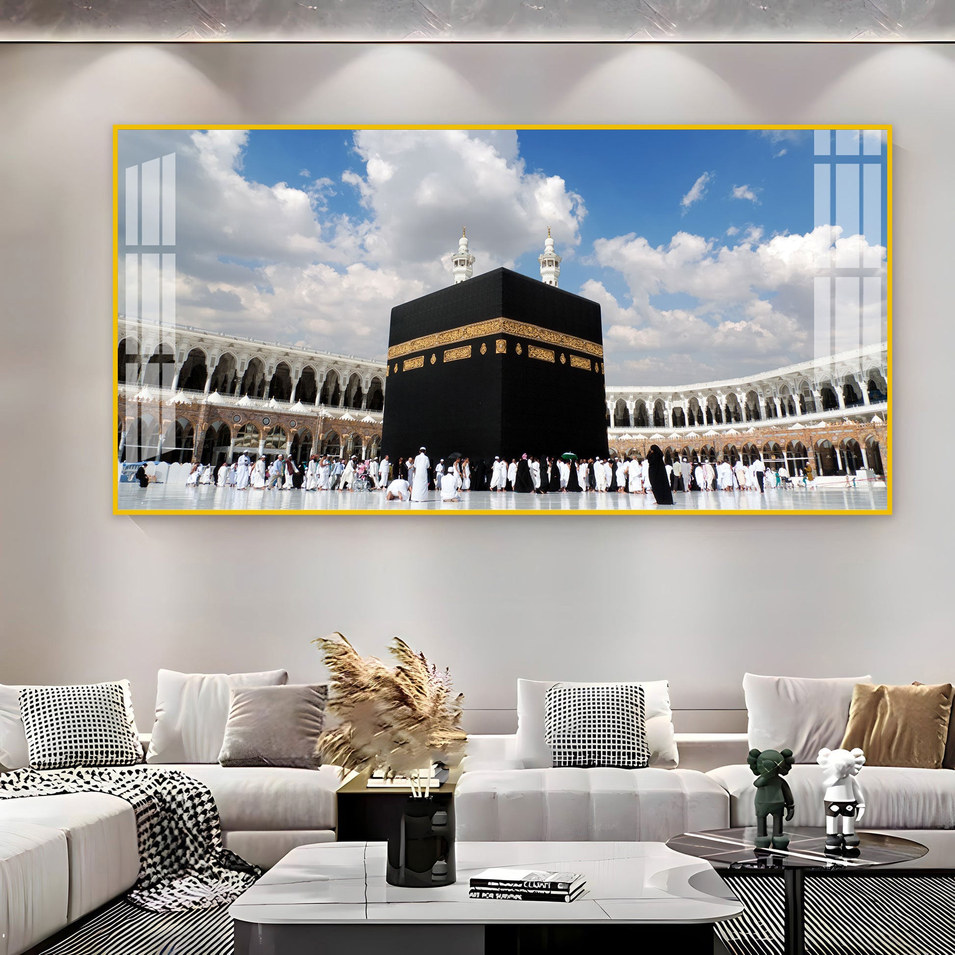 Holy Kaaba Mecca Acrylic Wall Art Panoramic Canvas For Living Room Decor